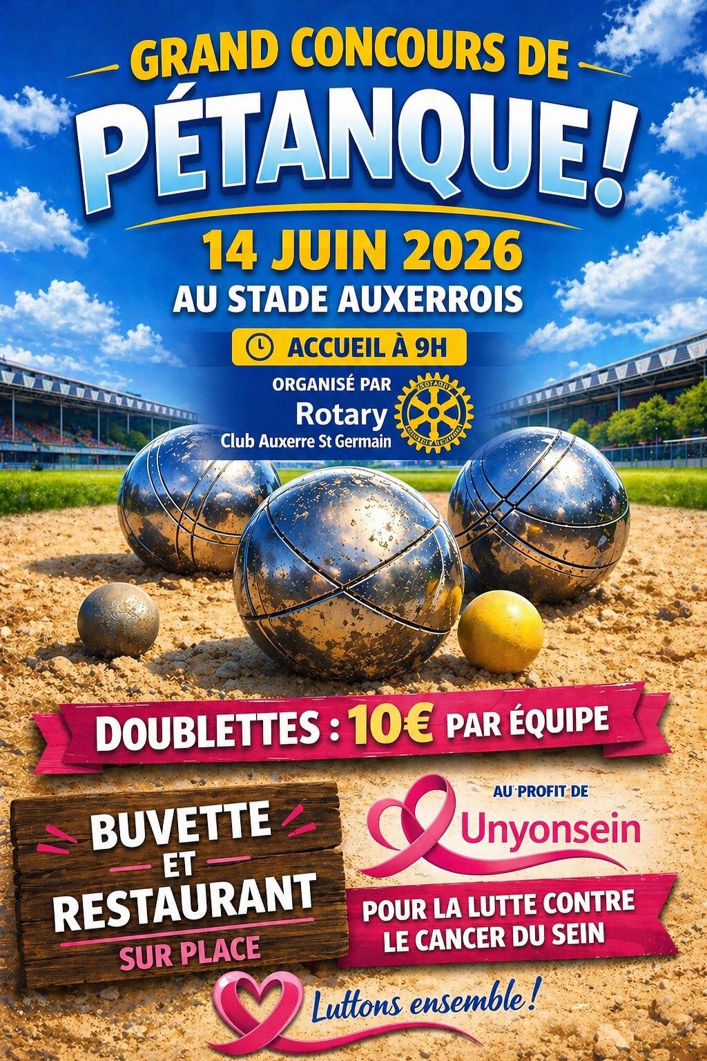 Concours de pétanque au profit d’Unyonsein